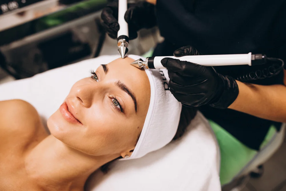 Woman making beauty procedures at a beauty salon